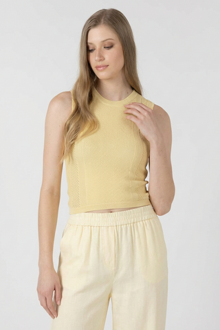 Scalloped Pointelle Sweater Top