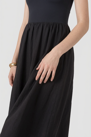 Robe midi en tissu mélangé