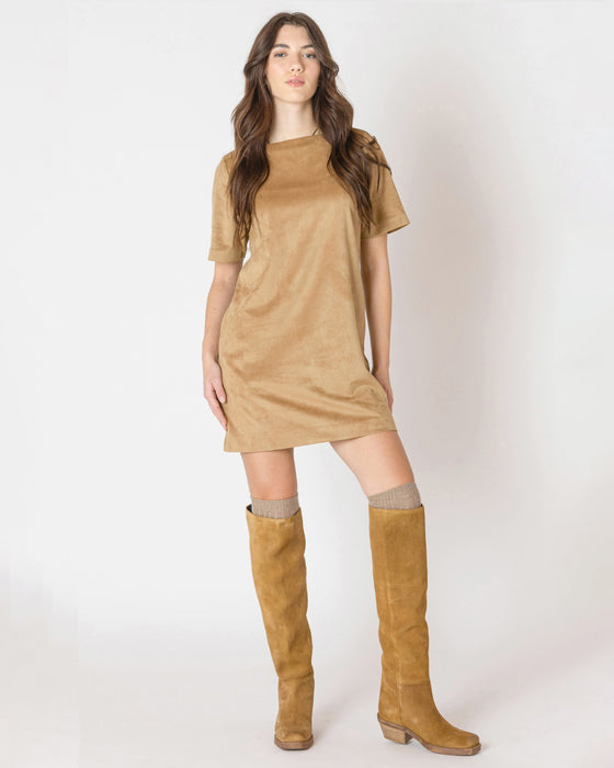 Suede Shift Dress