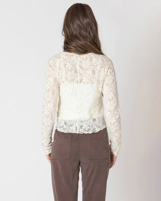 Exposed Seam Lace Top