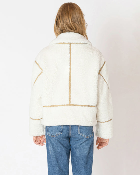 Contrast Detail Fleece Jacket