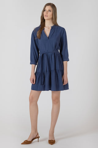 Tiered Belted Dress