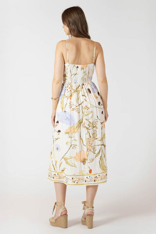 Smocked Detail Midi Dress