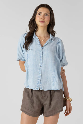 Panelled Button Front Blouse