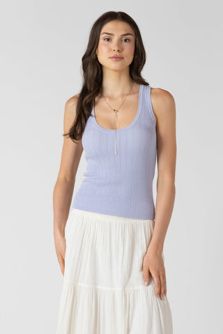 Scoopneck Ribbed Sweater Tank
