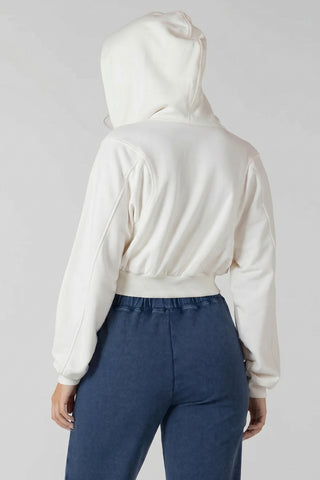 Cropped Zip-Front Hoodie